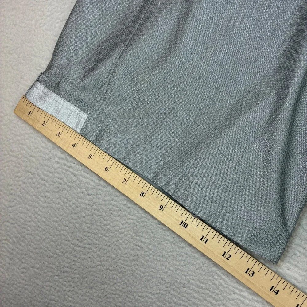 Y2K Nike Baggy Basketball Shorts Men L Gray Silky Loose Drawstring Athletic